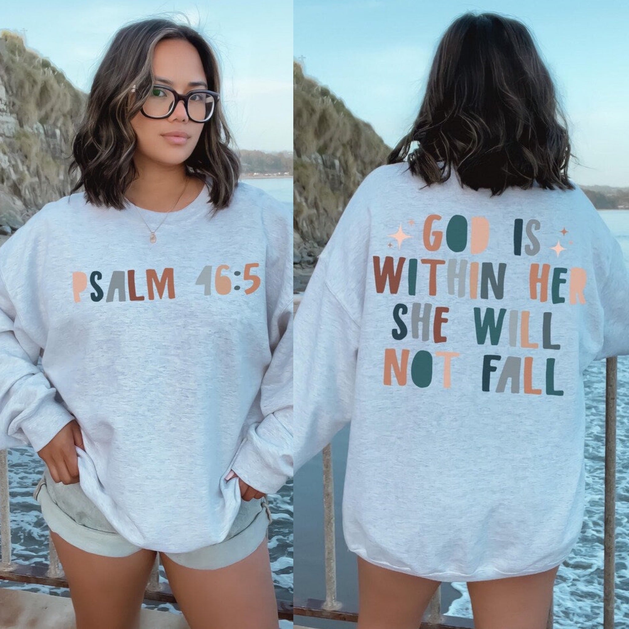 Bible Verse Sweatshirt, God is Within Her She Will Not Fall Shirt