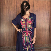 Load image into Gallery viewer, Bohemian Blessed Tej Wine Dress
