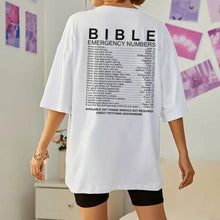 Load image into Gallery viewer, 24/7 911 Emergency Bible Verses Cotton Tshirt
