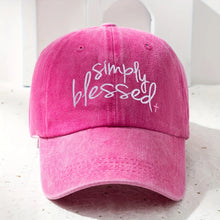 Load image into Gallery viewer, Simply Blessed Cross Denim Cap
