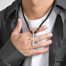 Load image into Gallery viewer, Stainless Steel Cross Stone Necklace
