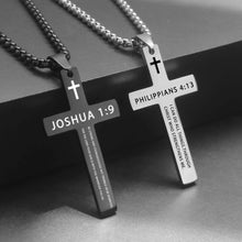 Load image into Gallery viewer, Verse of the Day #VOTD Stainless Steel Cross Chain Necklace
