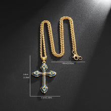 Load image into Gallery viewer, Vintage 18K Gold Stainless Steel Cross Chain Necklace
