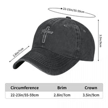 Load image into Gallery viewer, Yeshua Cross Denim Cap
