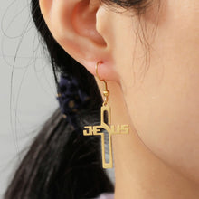 Load image into Gallery viewer, Jesus Cross Stainless Steel Earrings
