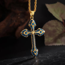 Load image into Gallery viewer, Vintage 18K Gold Stainless Steel Cross Chain Necklace
